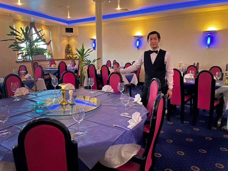 A table set at Royal Thai